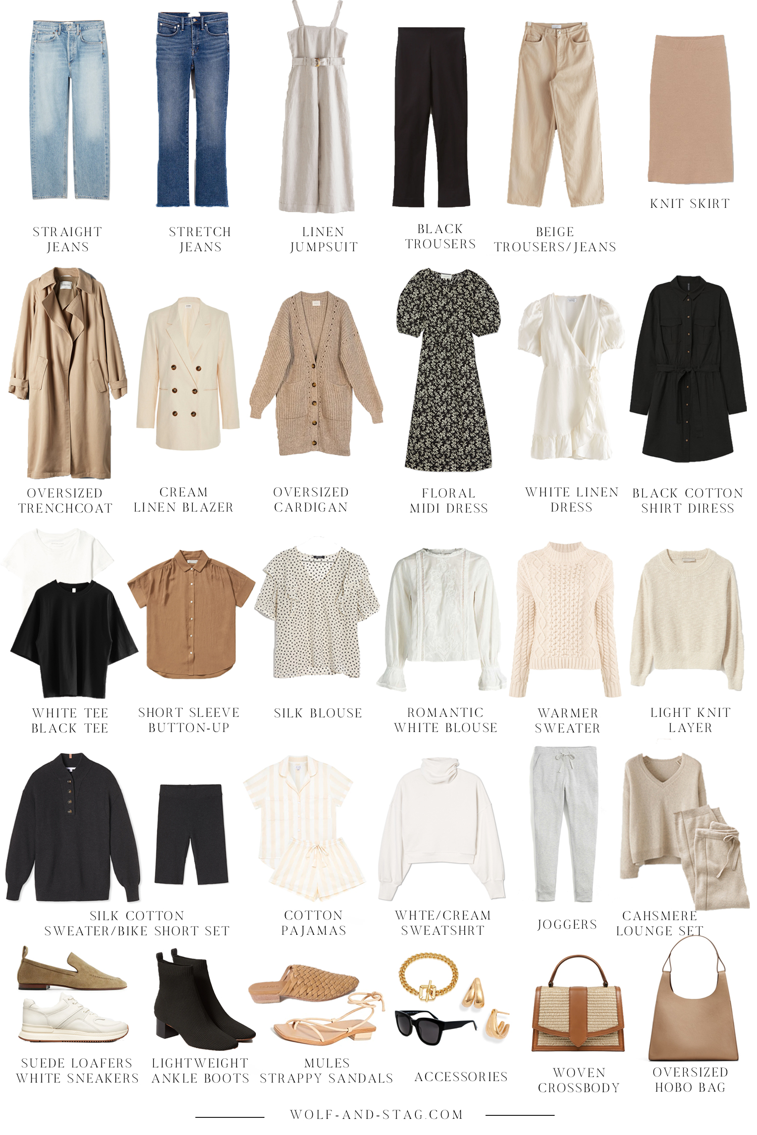 The (Mostly) Spring Capsule Wardrobe: a collage of the best sustainable ...